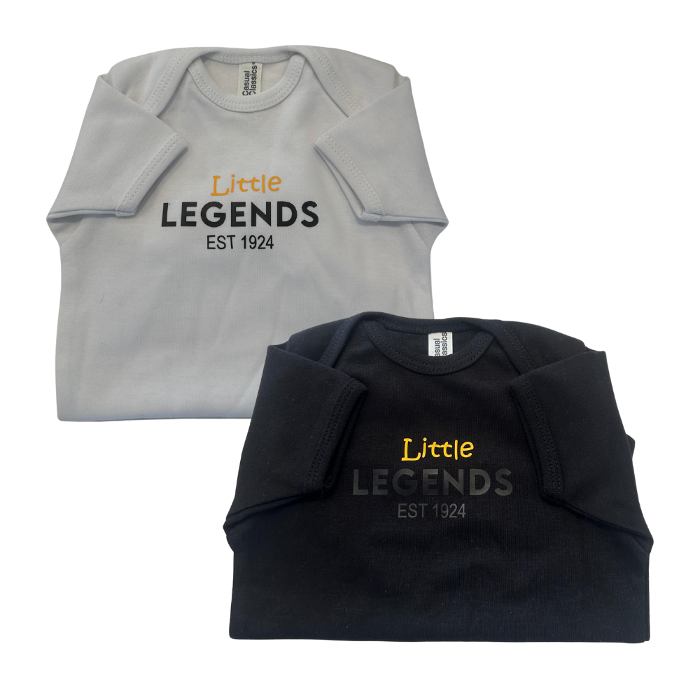 Little Legends Baby Grow - White and Black